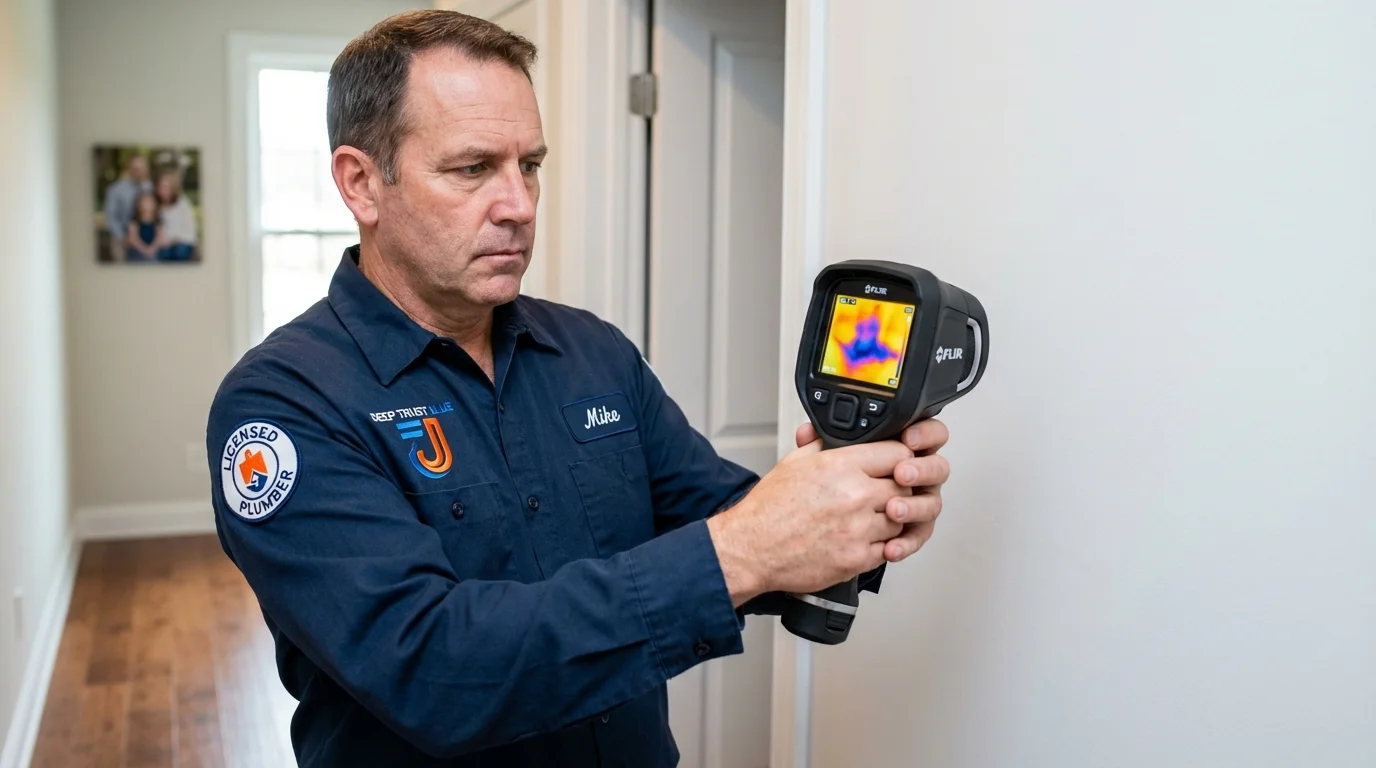 Thermal imaging leak detection by Johns Plumbing LLC in Teutopolis